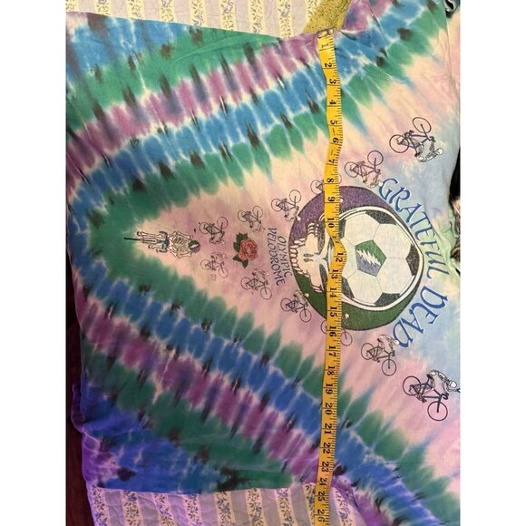 Vintage Grateful Dead T-Shirt size XL Tie Dye Olympic Velodrome Los Angeles 1990 - Picture 4 of 7